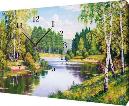 Часы на холсте 30х40 Х502